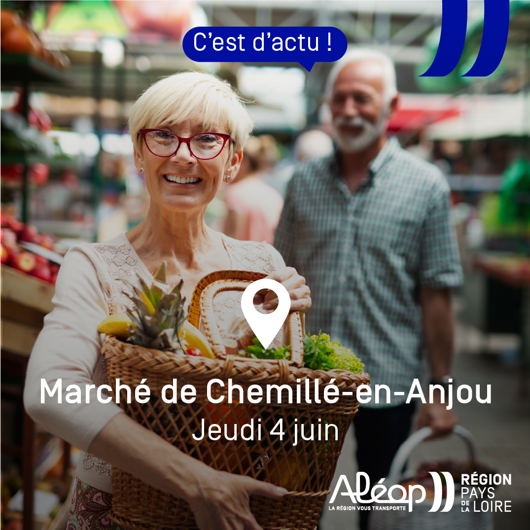 Aléop à la rencontre des usagers sur le marché de Chemillé-en-Anjou
