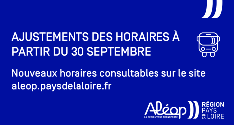 Ajustements des horaires lignes Aléop à partir du 30 septembre 2024